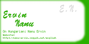 ervin nanu business card